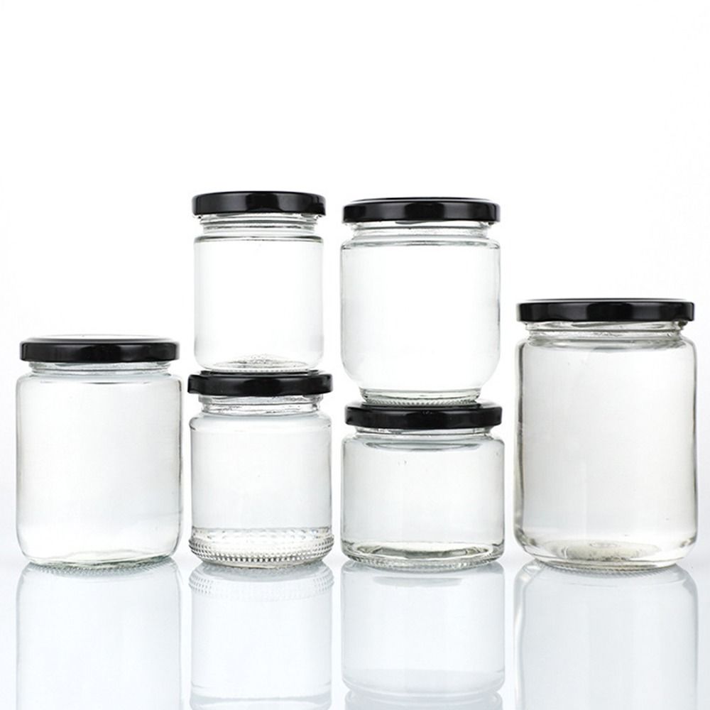 Food Storage Glass Round - Frasco de vidro com tampas herméticas