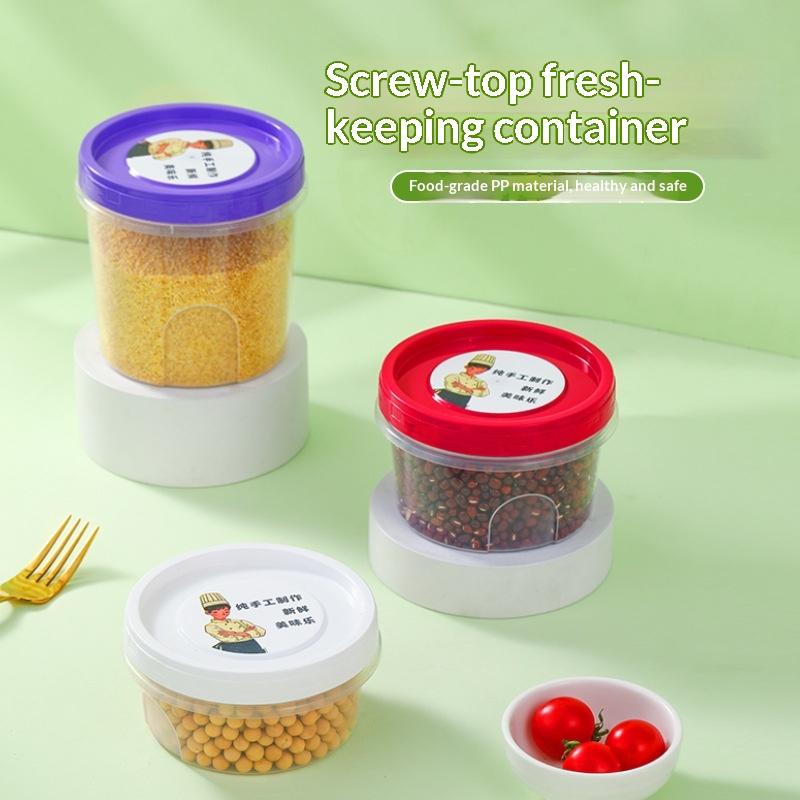 Food Storage Glass Round - Conjunto de 4 Caixas Redondas para