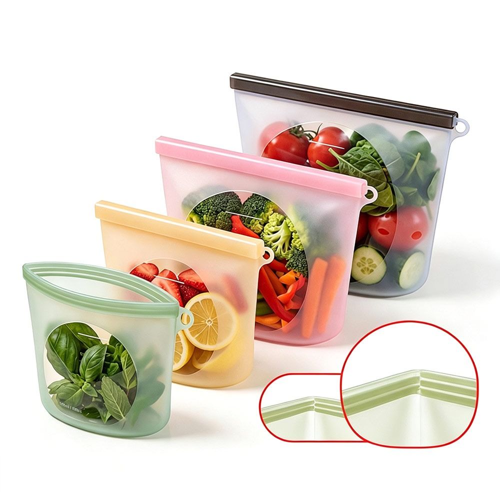 Food Storage Ziploc Bags - Saco de Silicone para Conservação de