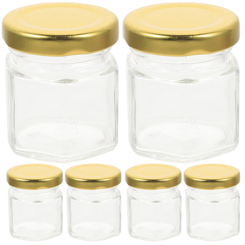 Food Storage Glass - 6 Frascos de Vidro em Forma