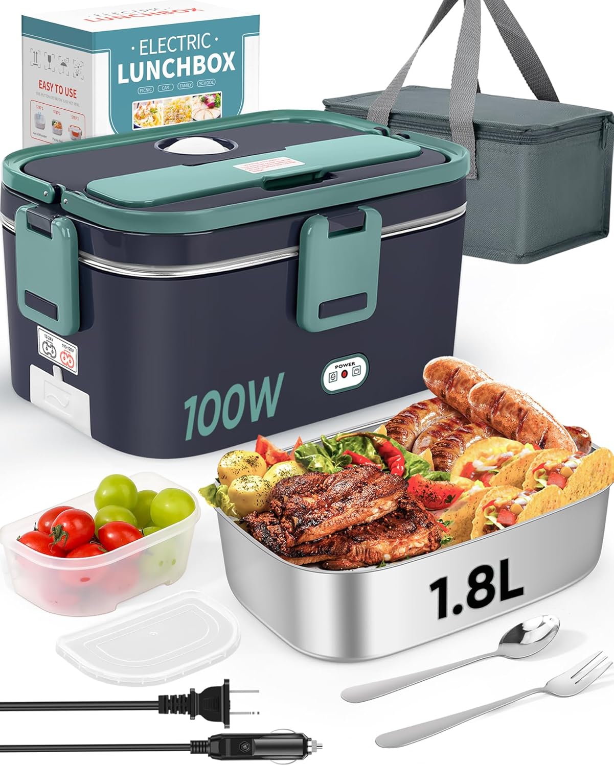 Food Storage Box Stainless Steel - 2025 nova lancheira elétrica do carro