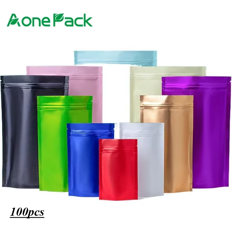 Food Storage Ziploc Bags - 100 pçs personalizado fosco acabado sementes