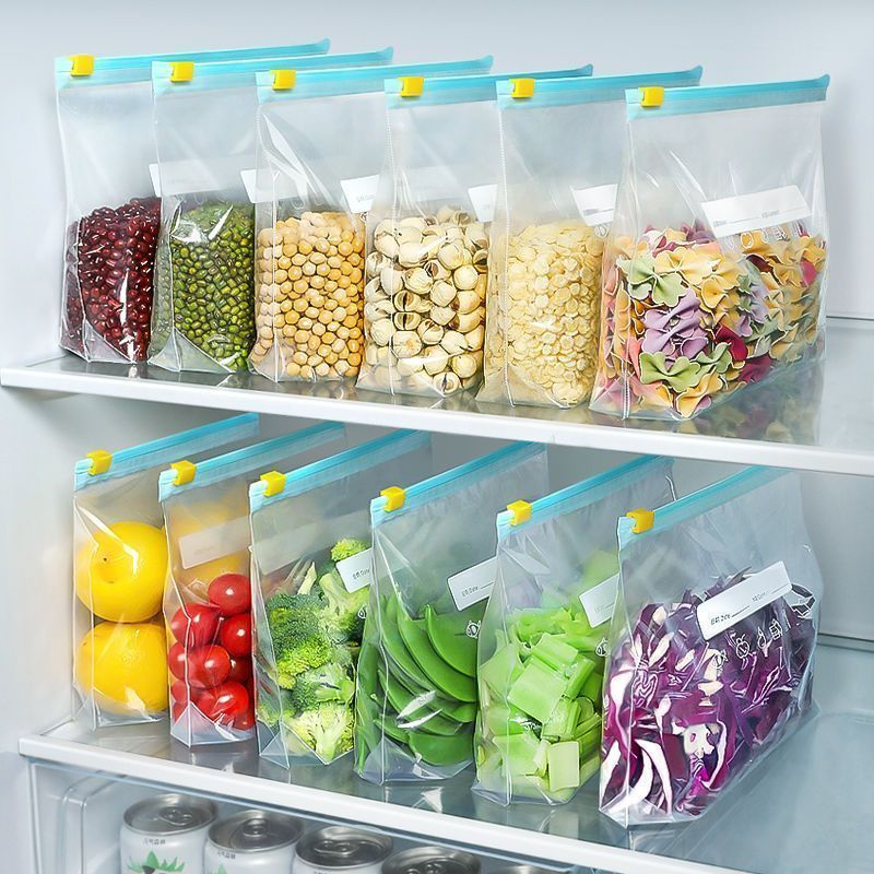 Food Storage Reusable Bags - 100 pçs slider galão sacos de