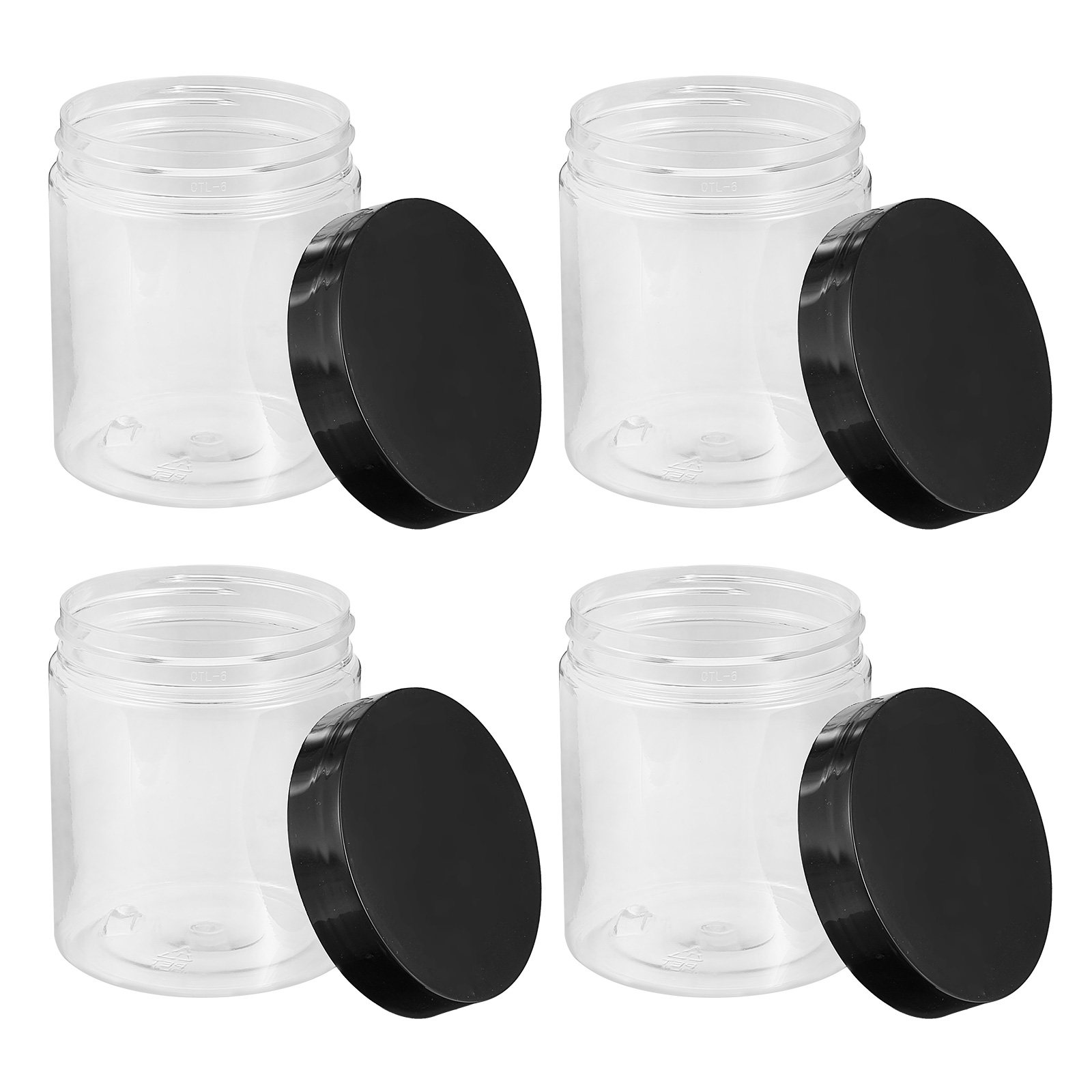Food Storage Plastic - 12 Potes de Plástico Transparente para