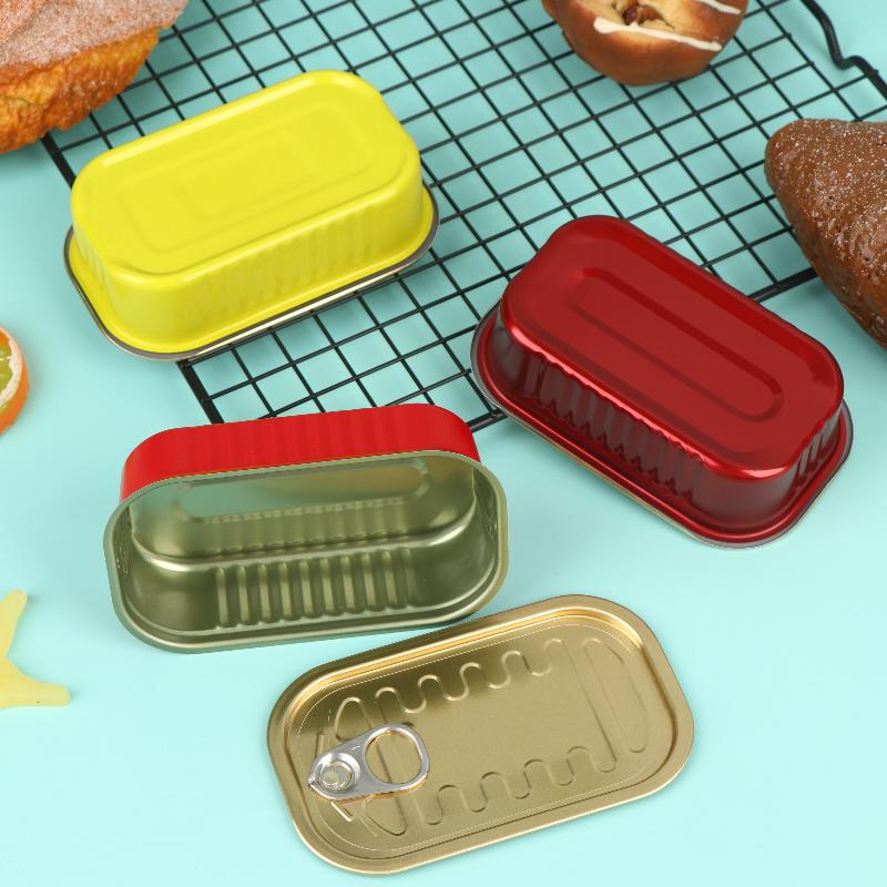Food Storage Metal Box - 2 Peças de Caixa Retangular Mini