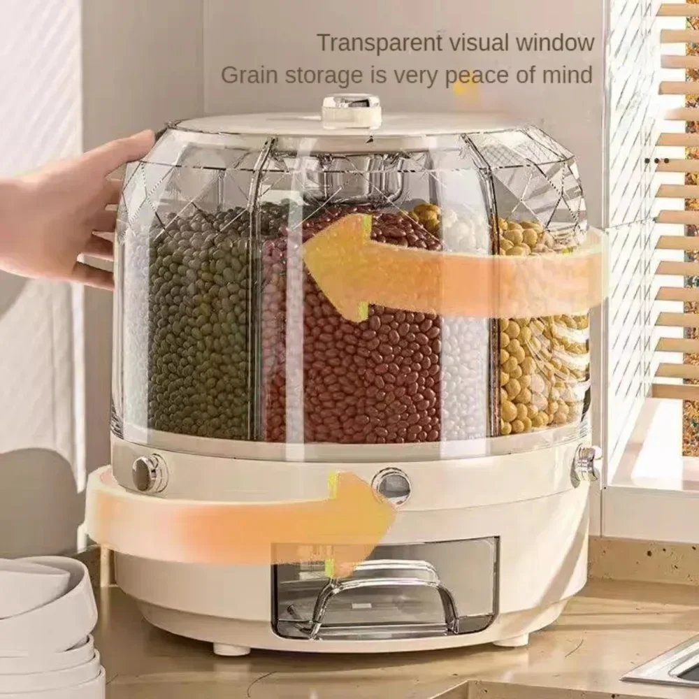 Food Storage Dispenser - Dispensador de Grãos Rotativo de Grau