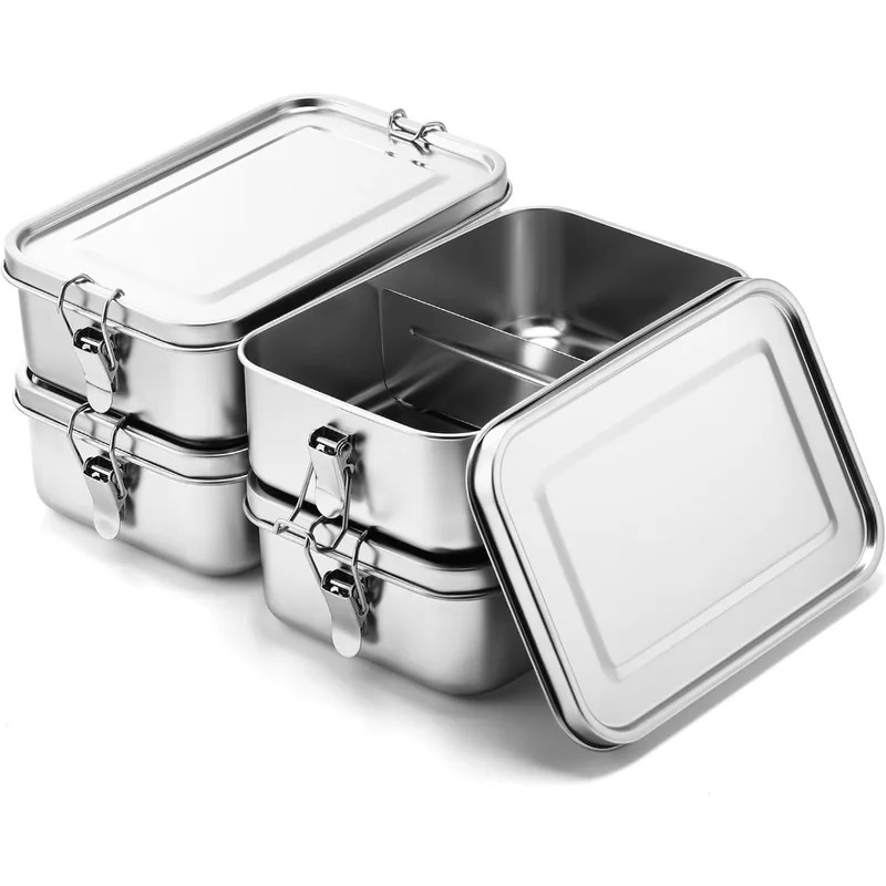 Food Storage Metal Box - Caixa de Almoço de Aço Inoxidável