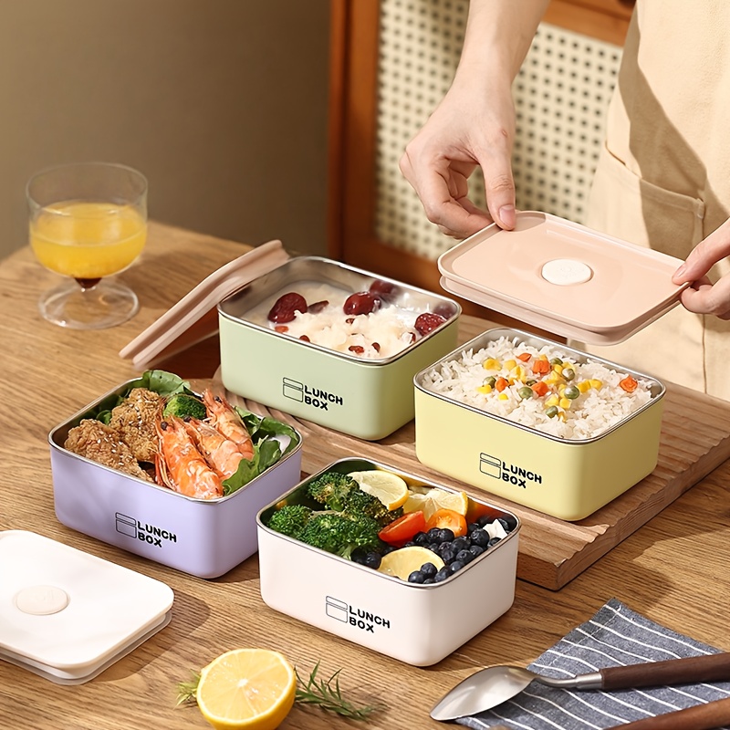 Food Storage Box Stainless Steel - Conjunto de Marmitas de Aço Inoxidável