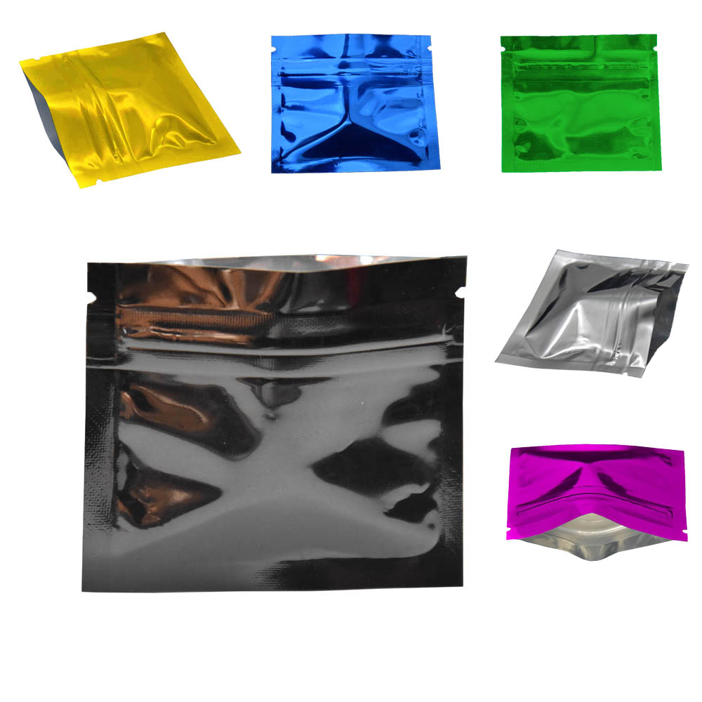 Food Storage Ziploc Bags - Folha de alumínio brilhante colorido Zip