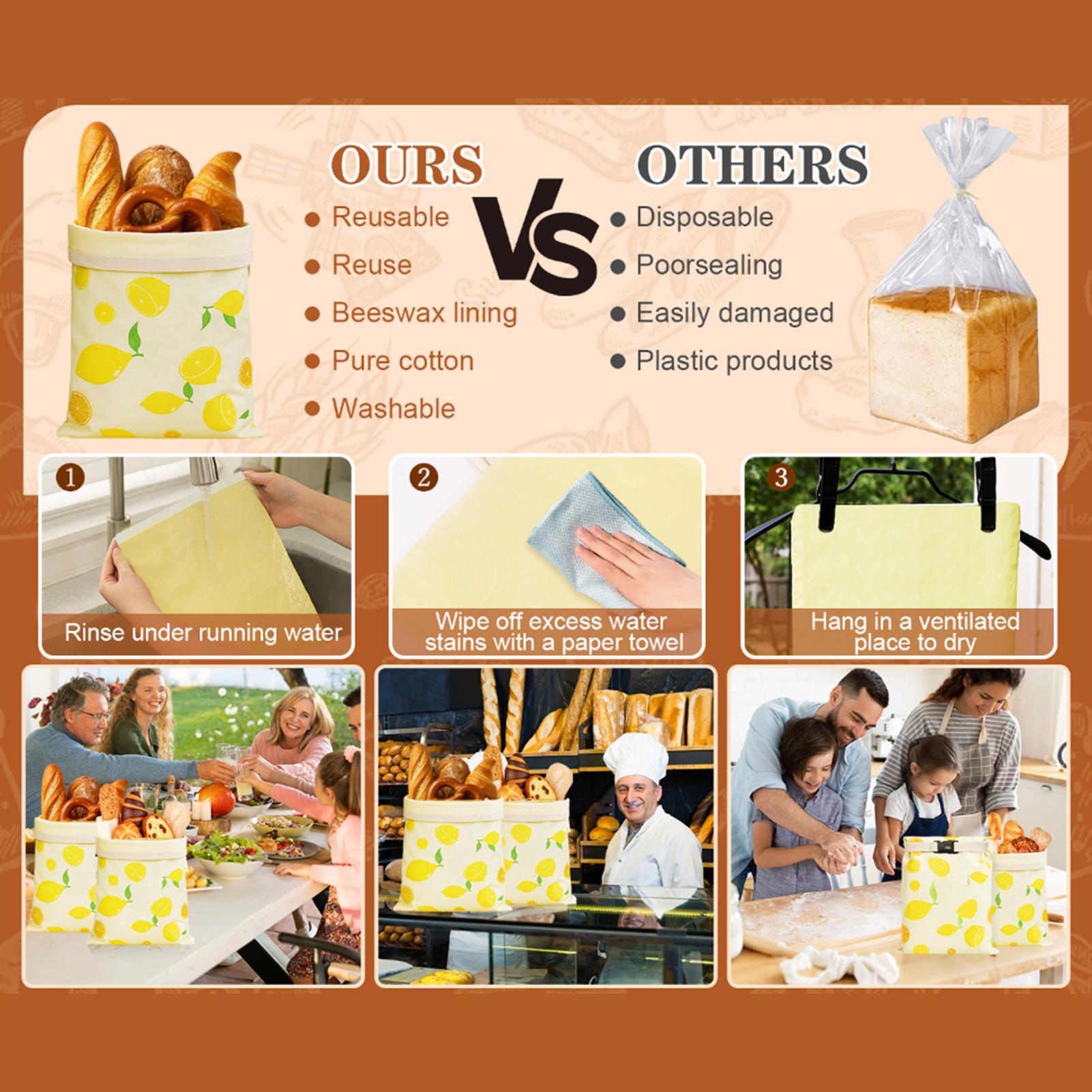 Food Storage Reusable Bags - Sacos de pão reutilizáveis sacos de