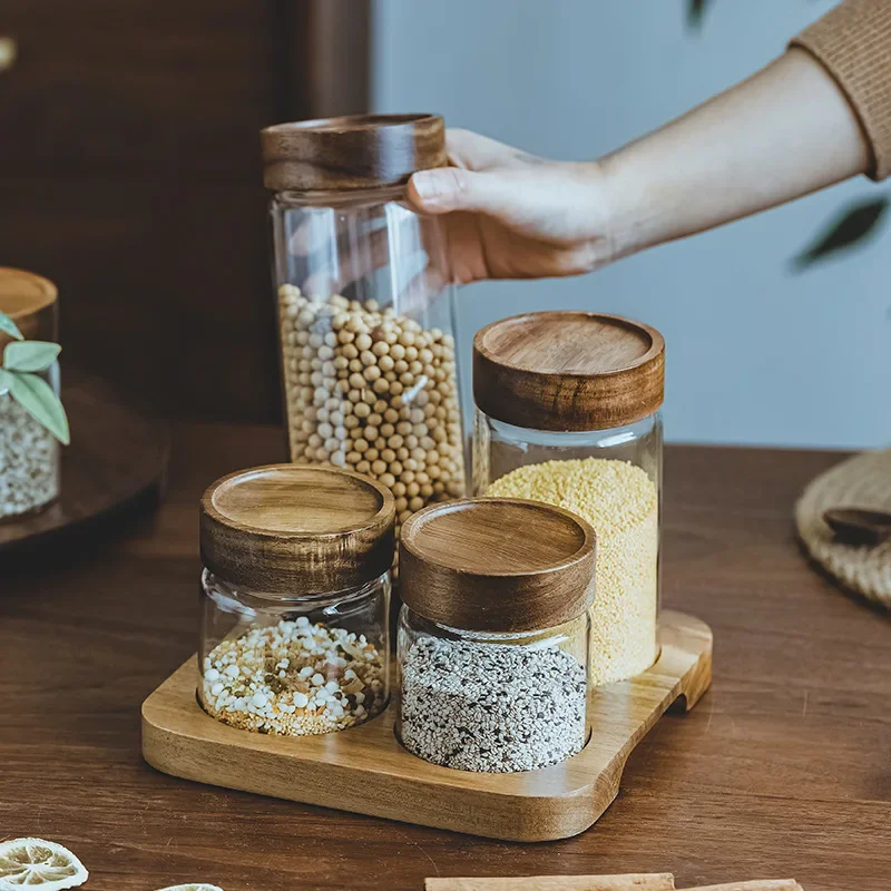 Food Storage Dispenser - Frasco De Vidro Com Tampa De