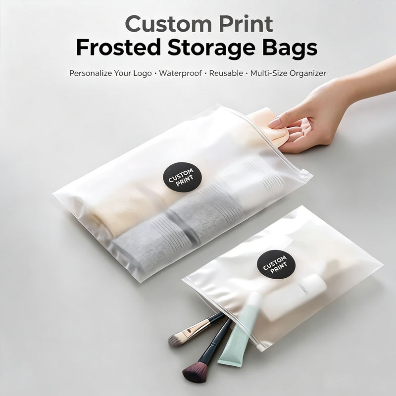 Food Storage Reusable Bags - Bolsas com Zíper Fosco Personalizadas com