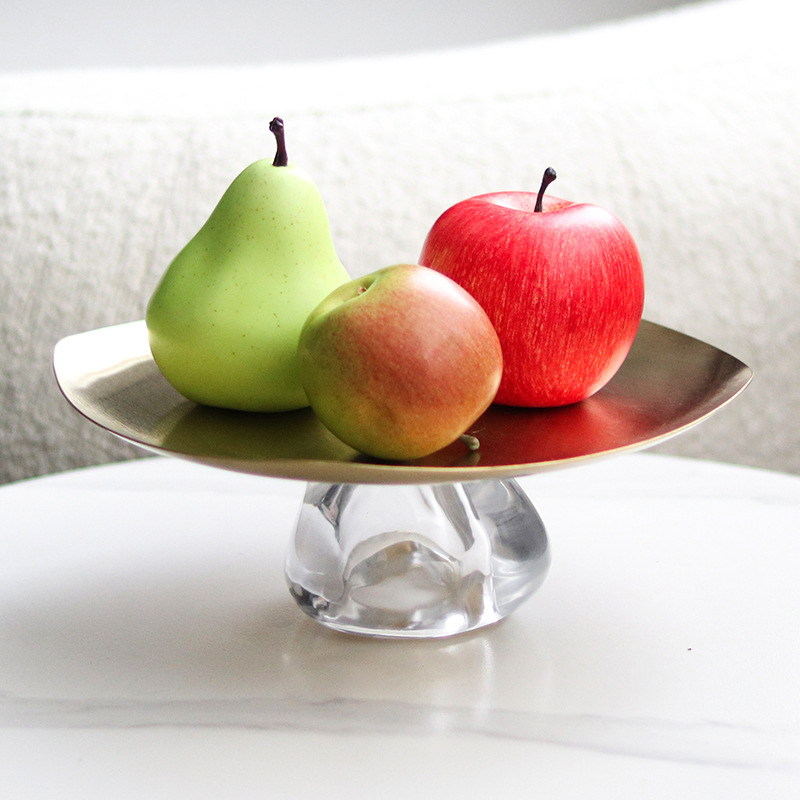 Bandeja de frutas de metal irr - Food Storage Glass Round avaliação e preço