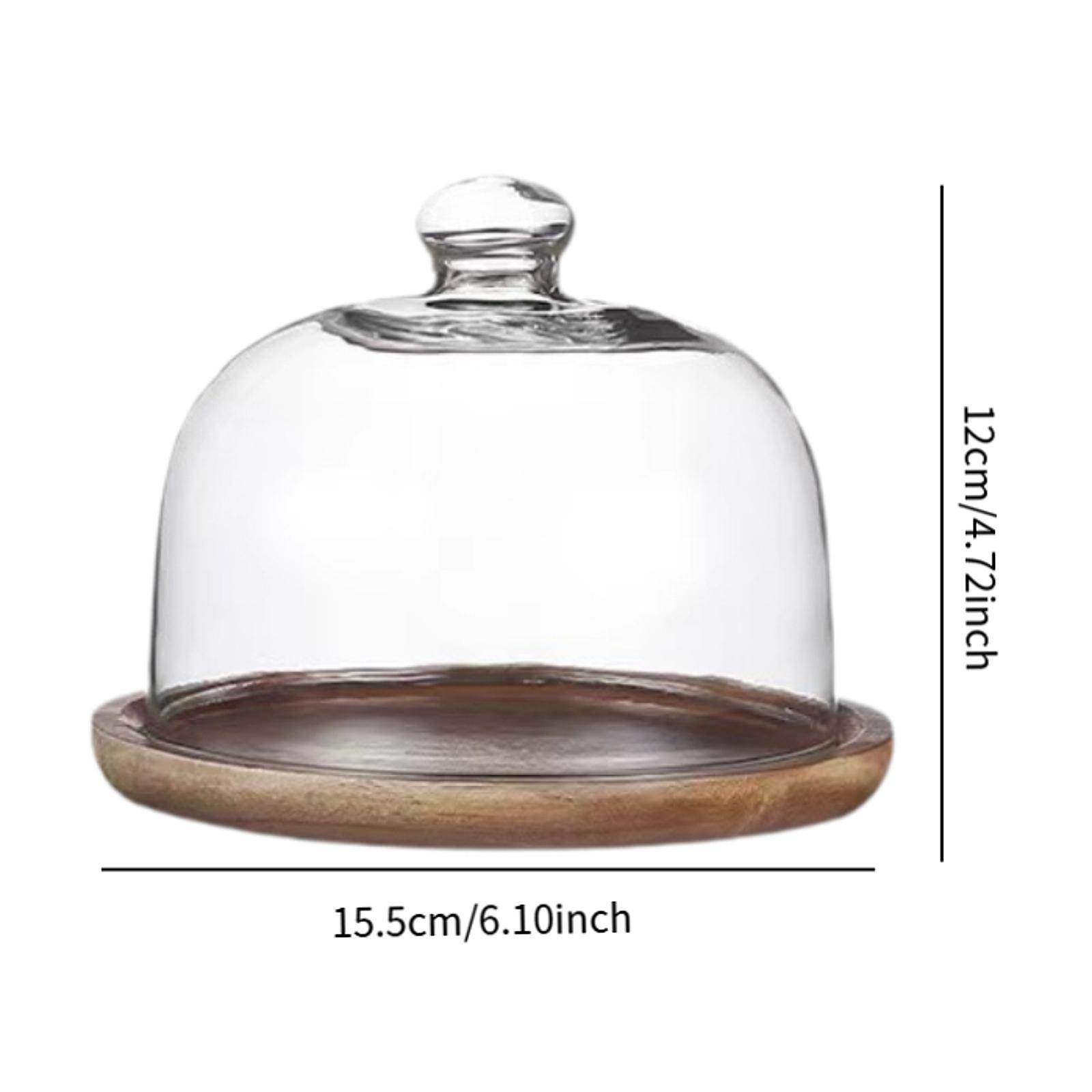 Suporte de Bolo de Madeira com - Food Storage Glass Round avaliação e preço