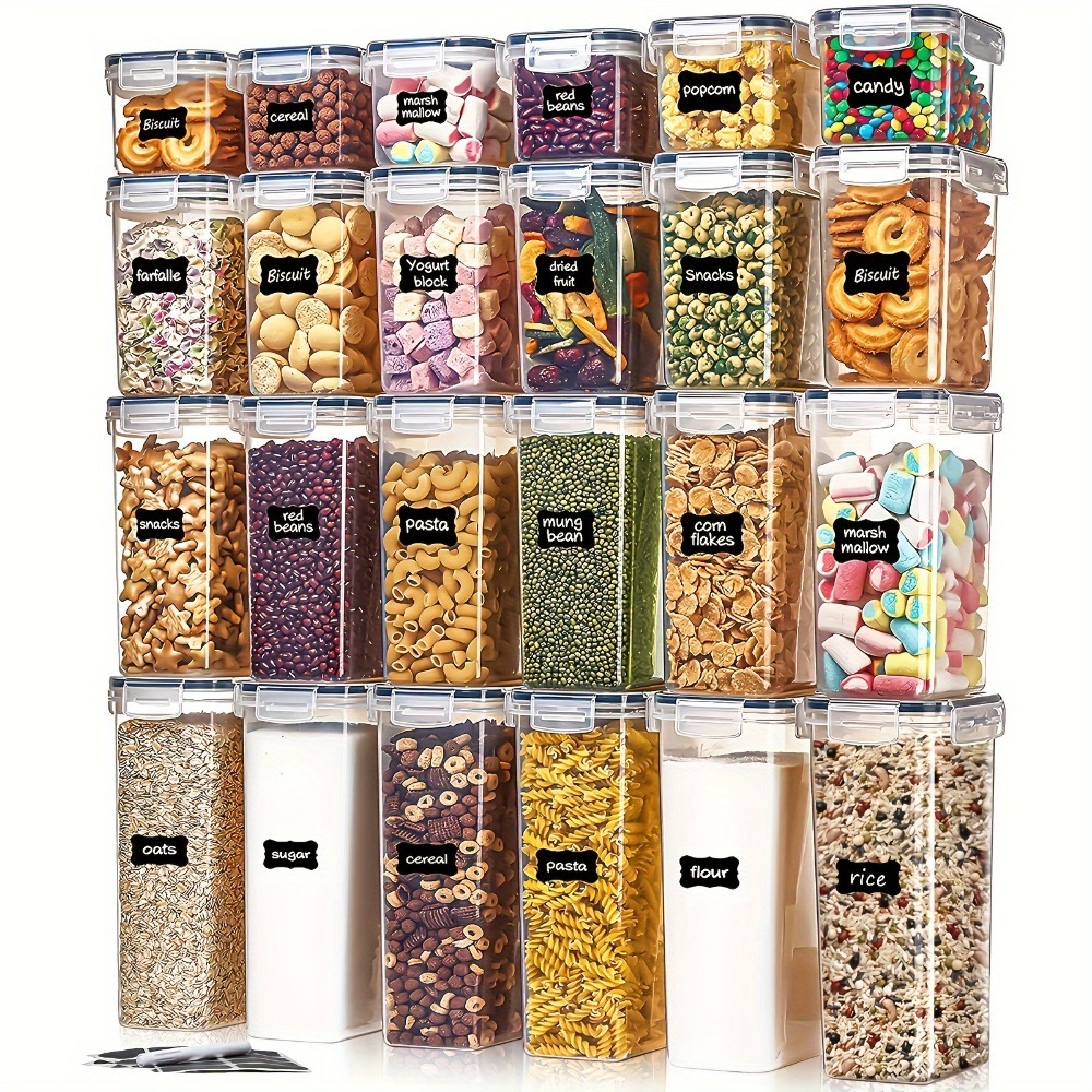 Conjunto de 24 Peças: 12 Potes - Food Storage Cupboard avaliação e preço