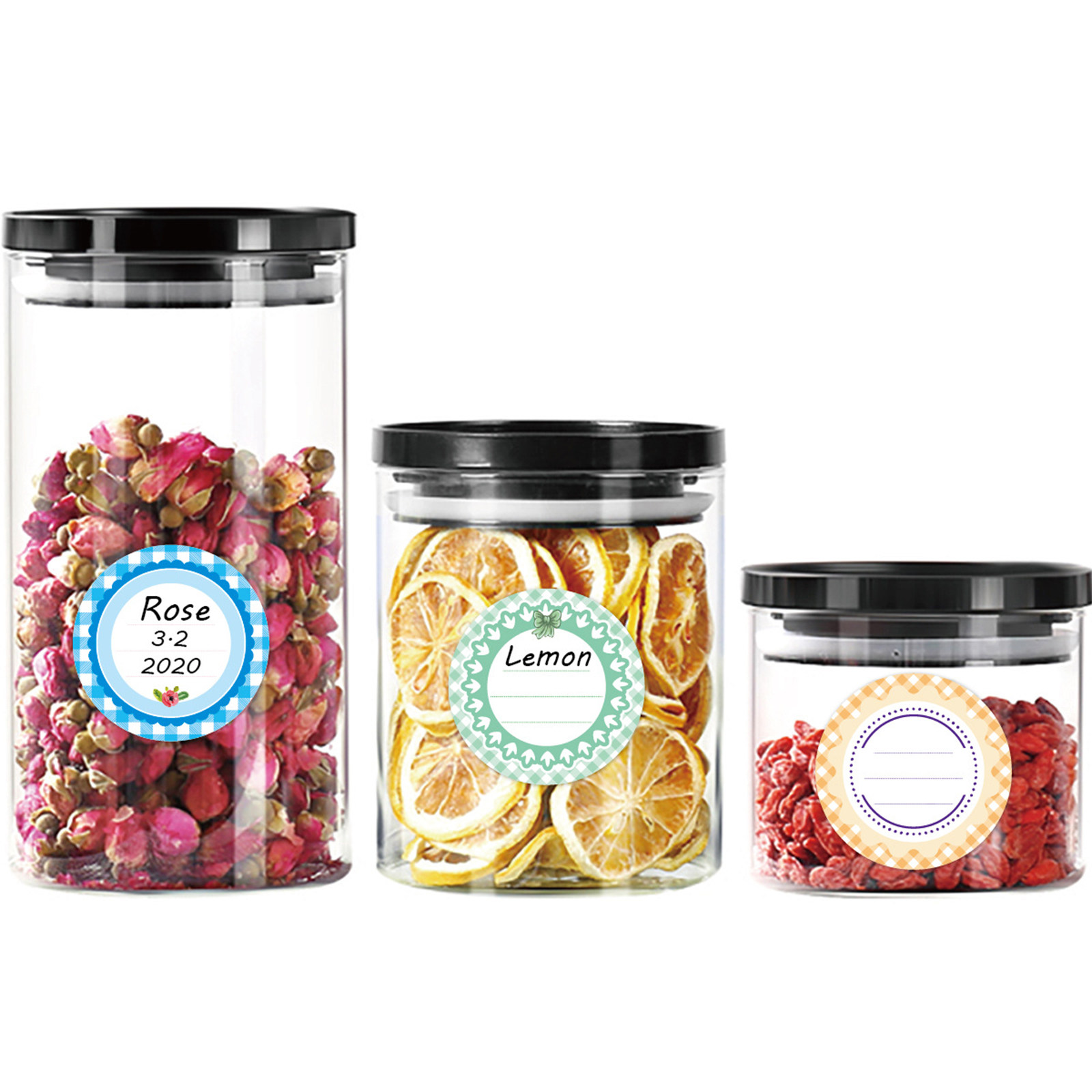 20 Folhas de Etiquetas Adesiva - Food Storage Glass Round avaliação e preço