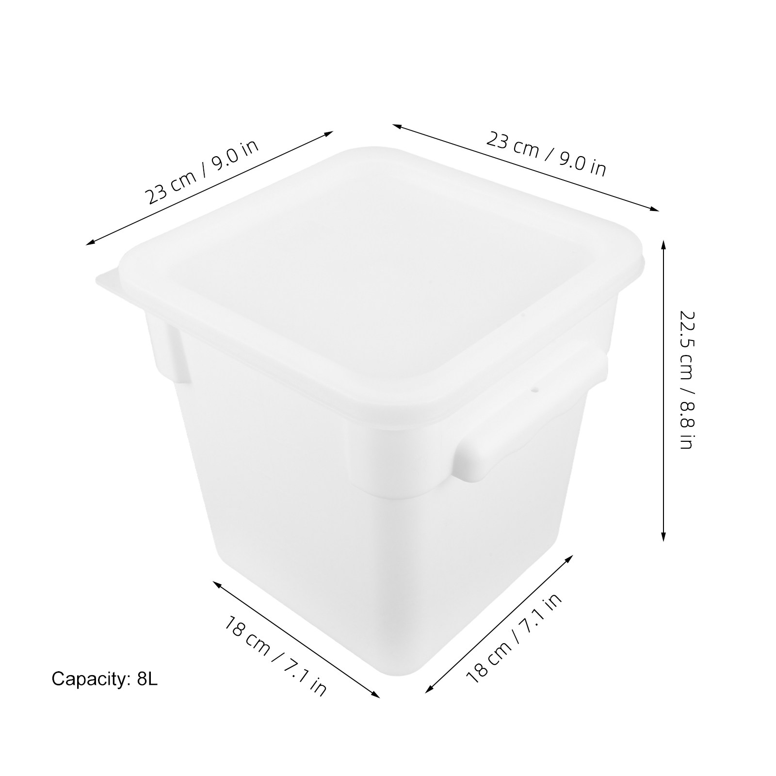 Recipiente Plástico Quadrado p - Food Storage Plastic avaliação e preço