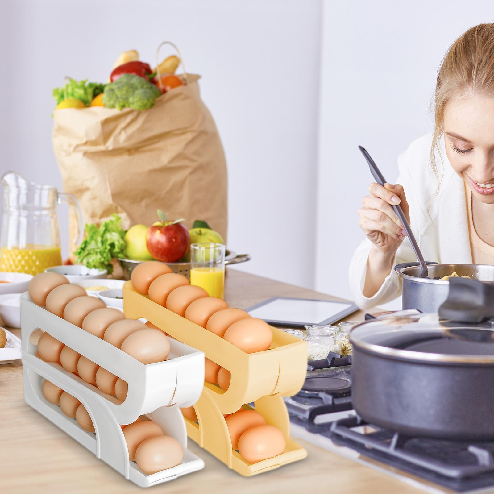 Organizador de Ovos Automático - Food Storage Yellow avaliação e preço