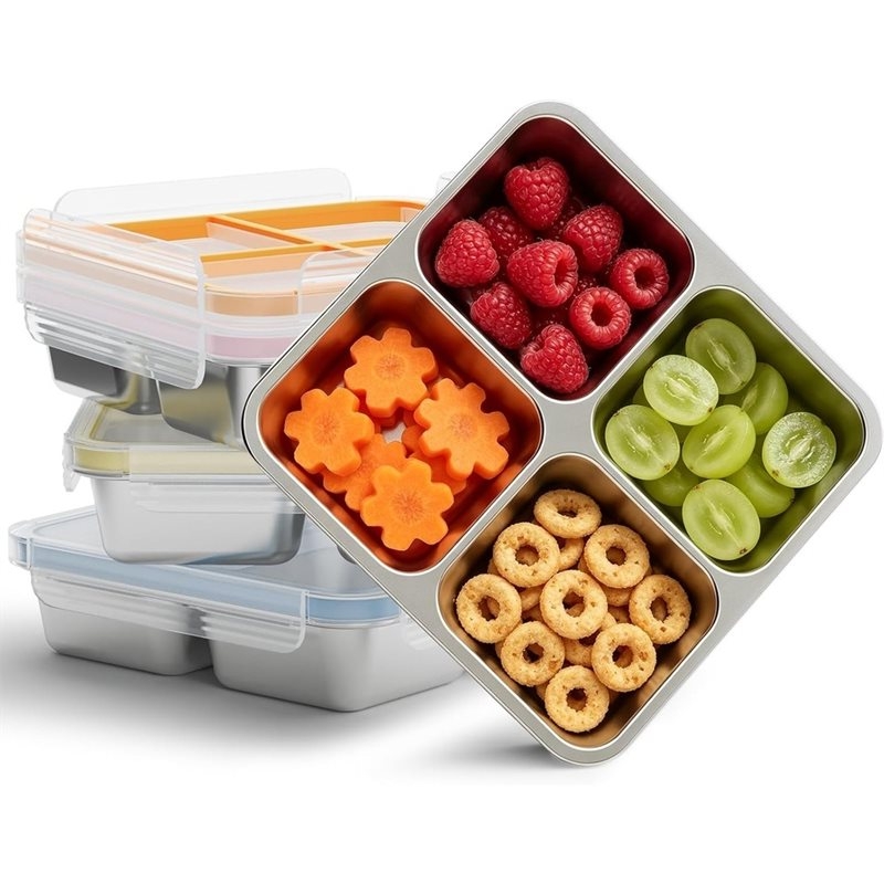GIGI Pacote com 4 Recipientes  - Food Storage Metal Box avaliação e preço
