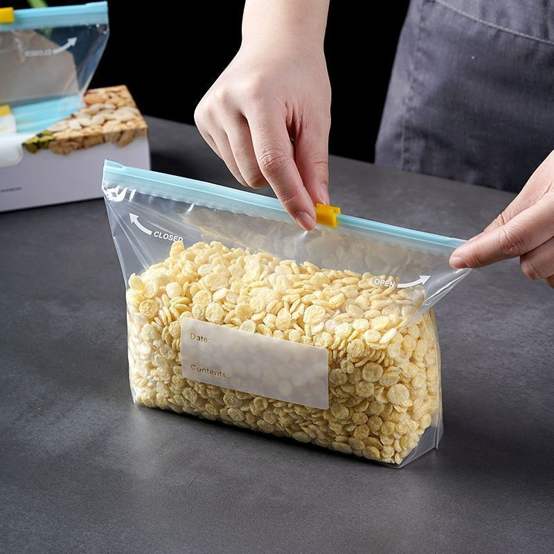 100 pçs slider galão sacos de  - Food Storage Reusable Bags avaliação e preço