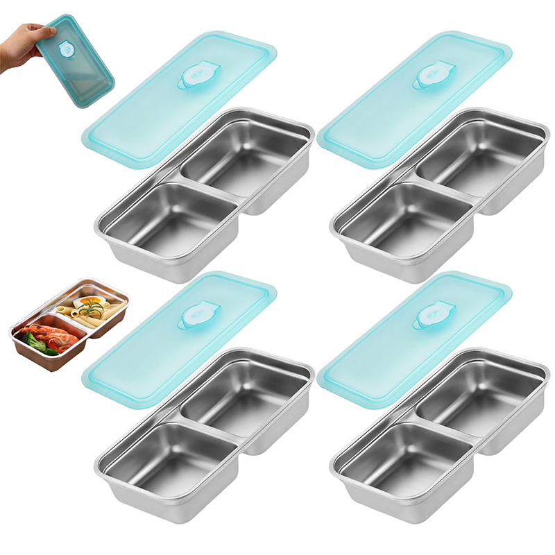Portátil de aço inoxidável cai - Food Storage Box Stainless Steel avaliação e preço
