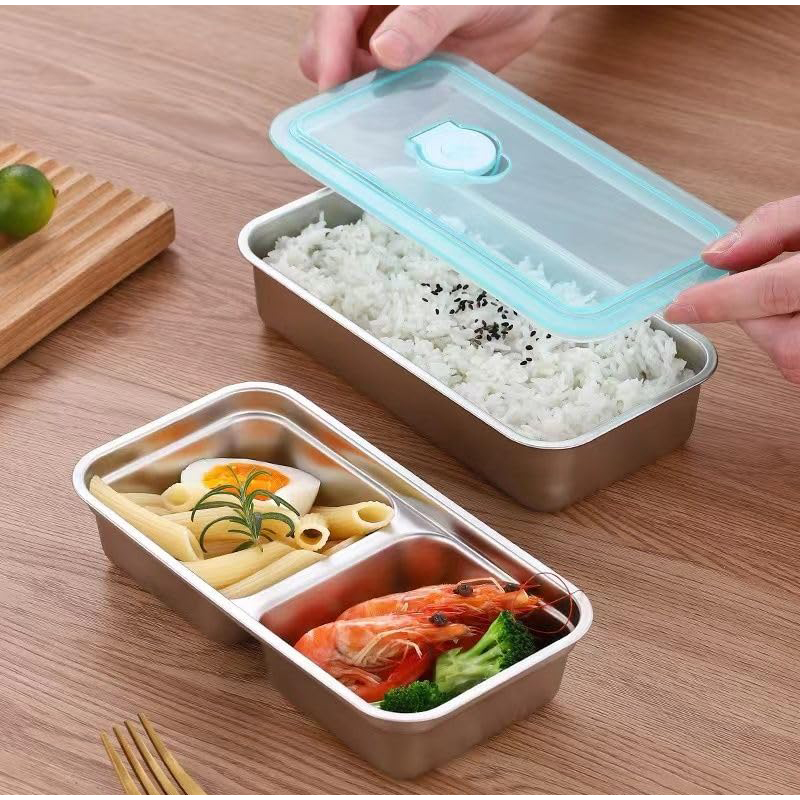 Portátil de aço inoxidável cai - Food Storage Box Stainless Steel avaliação e preço