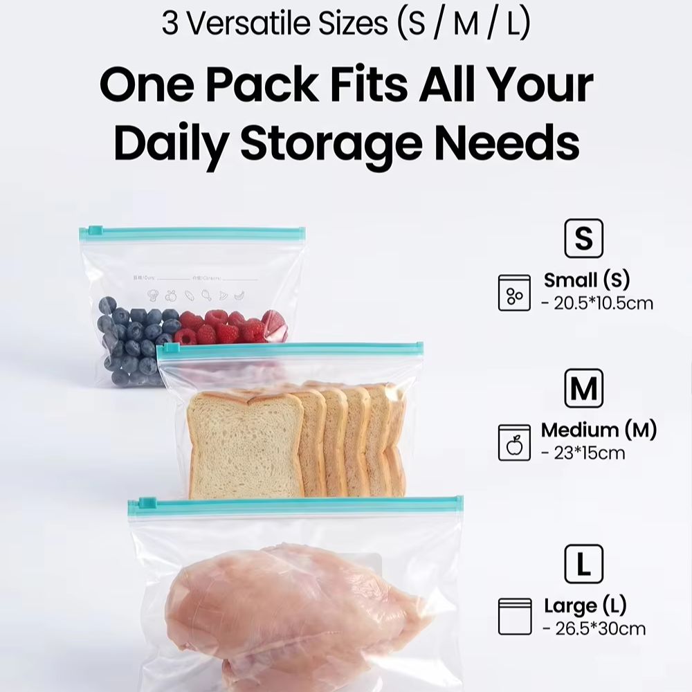 Sacos de armazenamento de alim - Food Storage Ziploc Bags avaliação e preço
