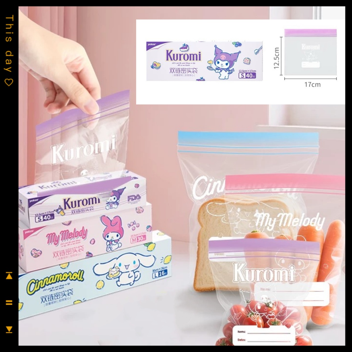 Saco de armazenamento com zípe - Food Storage Ziploc Bags avaliação e preço