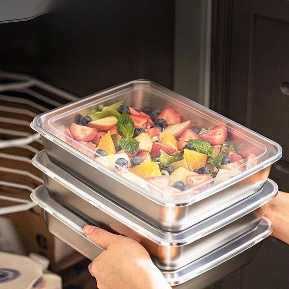 Bandeja de Servir em Aço Inoxi - Food Storage Box Stainless Steel avaliação e preço