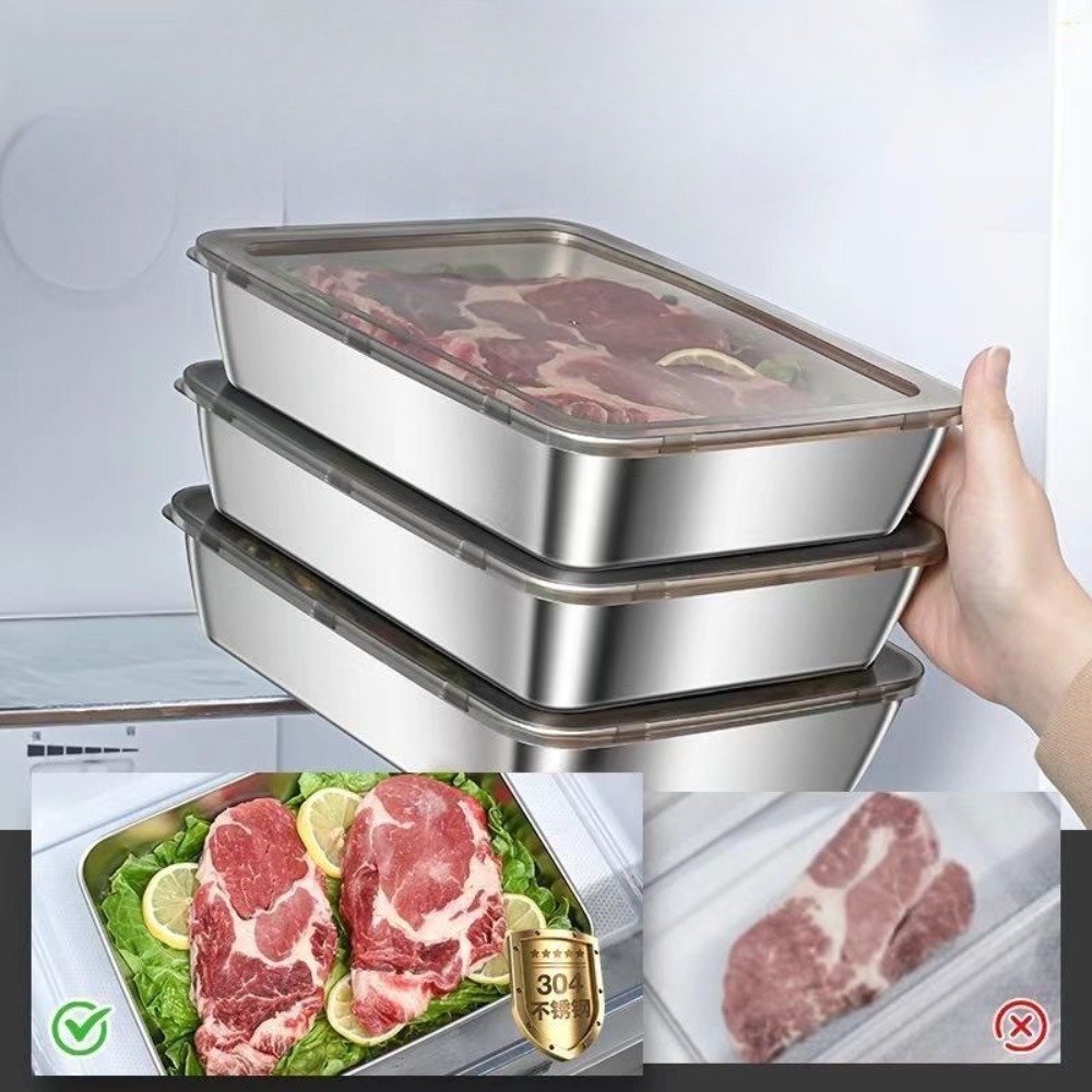 Bandeja de Servir em Aço Inoxi - Food Storage Box Stainless Steel avaliação e preço