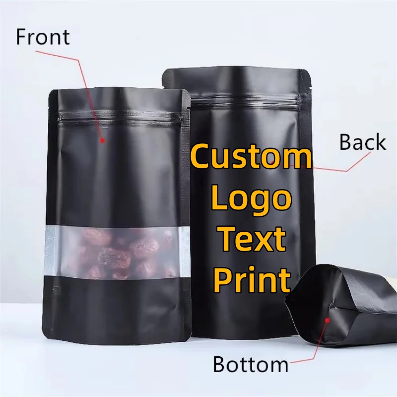 100 pçs stand-up preto fosco f - Food Storage Ziploc Bags avaliação e preço