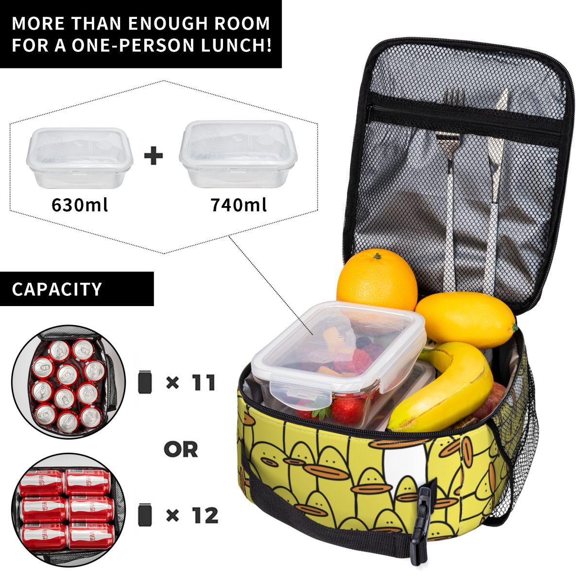 Sacola de almoço isolada gótic - Food Storage Yellow avaliação e preço