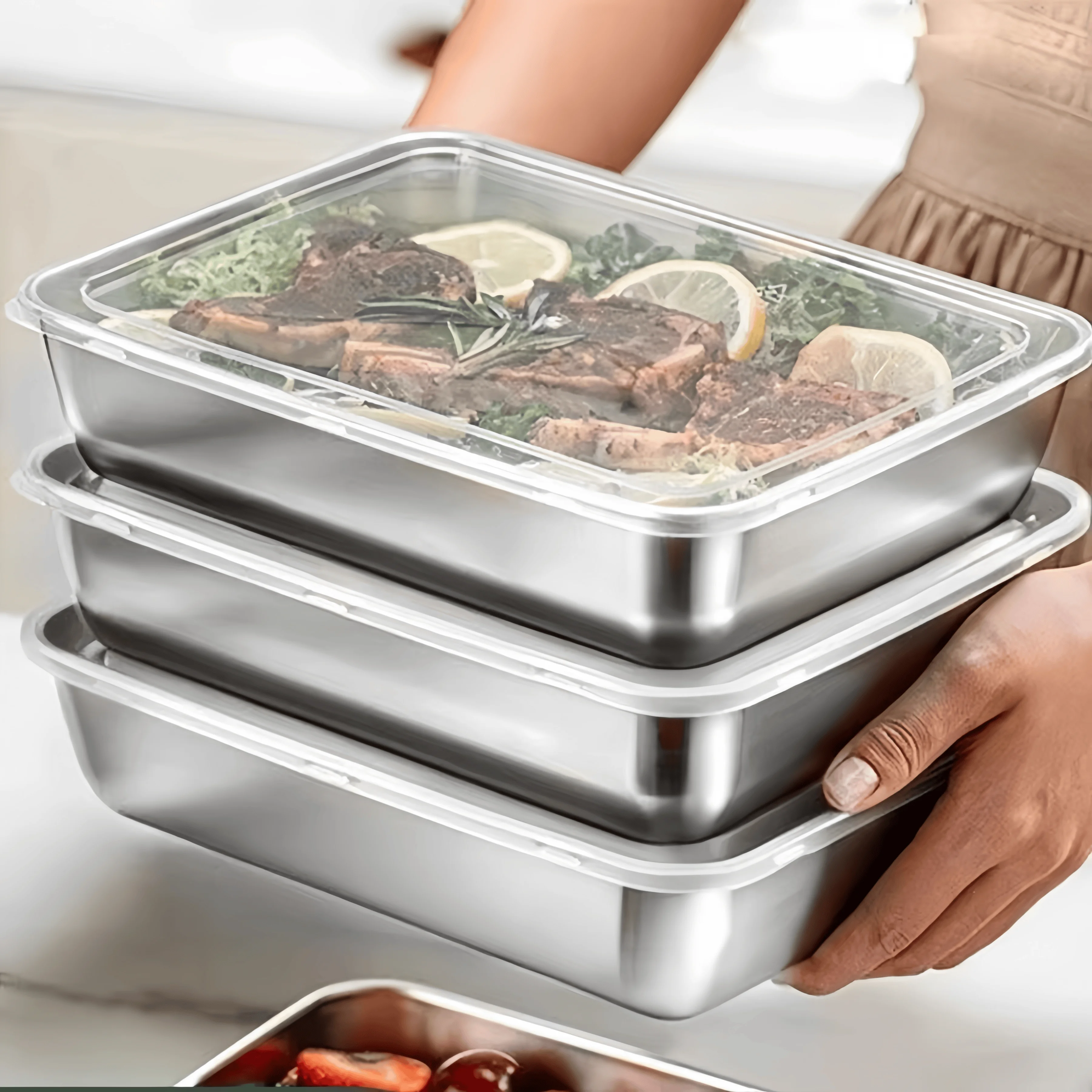 Caixa de Almoço Selada em Aço  - Food Storage Box Stainless Steel avaliação e preço