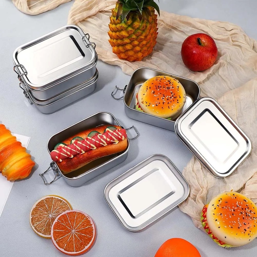 Caixa bento de aço inoxidável, - Food Storage Metal Box avaliação e preço